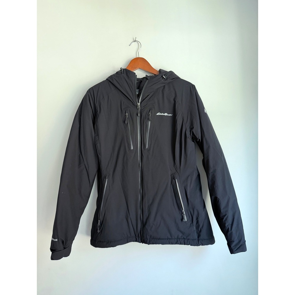 Eddie Bauer First Ascent Black Primaloft Hooded Jacket Womens Medium